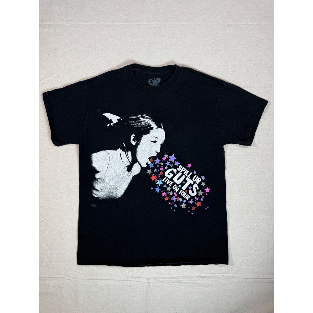 Olivia Rodrigo Spill Ur Guts Live On Tour T-Shirt Black Graphic Concert Tee M